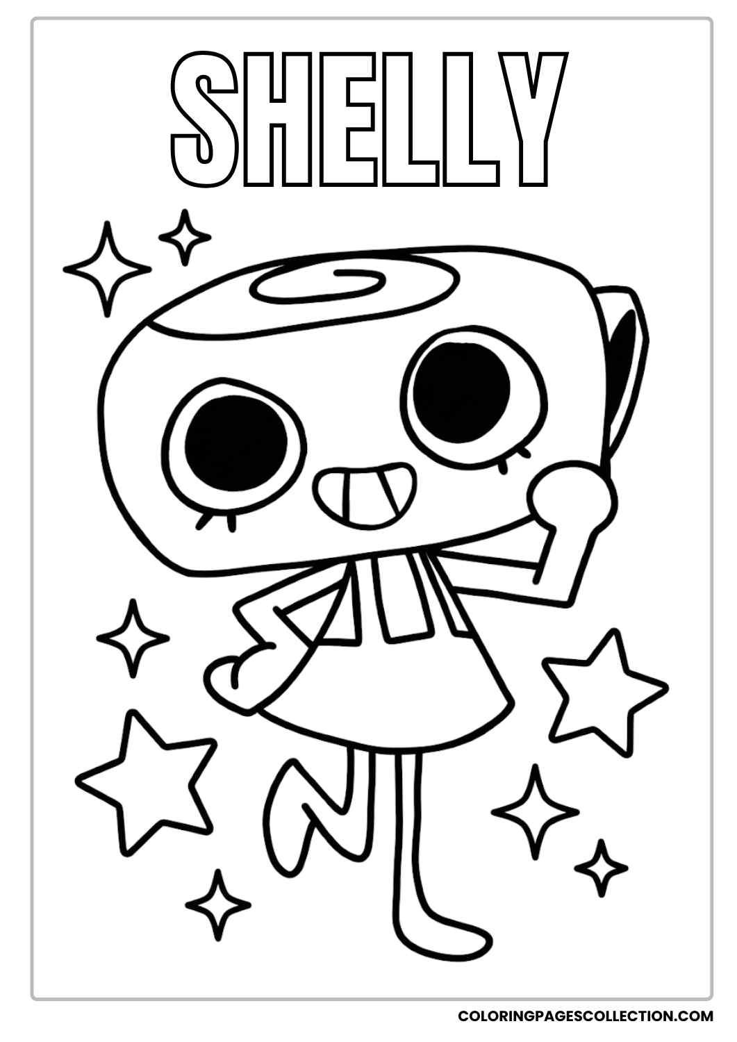 Shelly Dandy’s World Coloring Sheet
