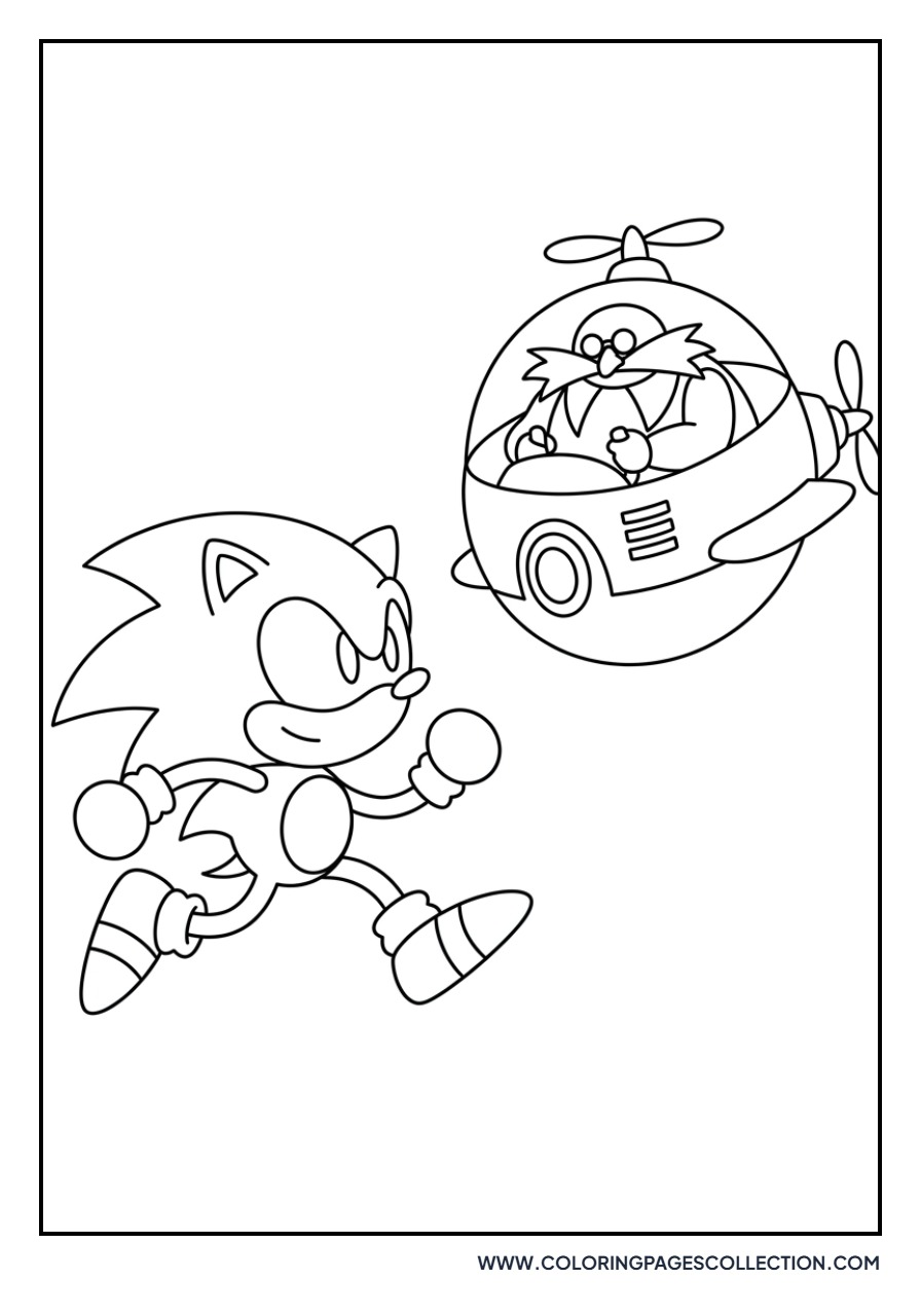 Eggman and Sonic Face Off
