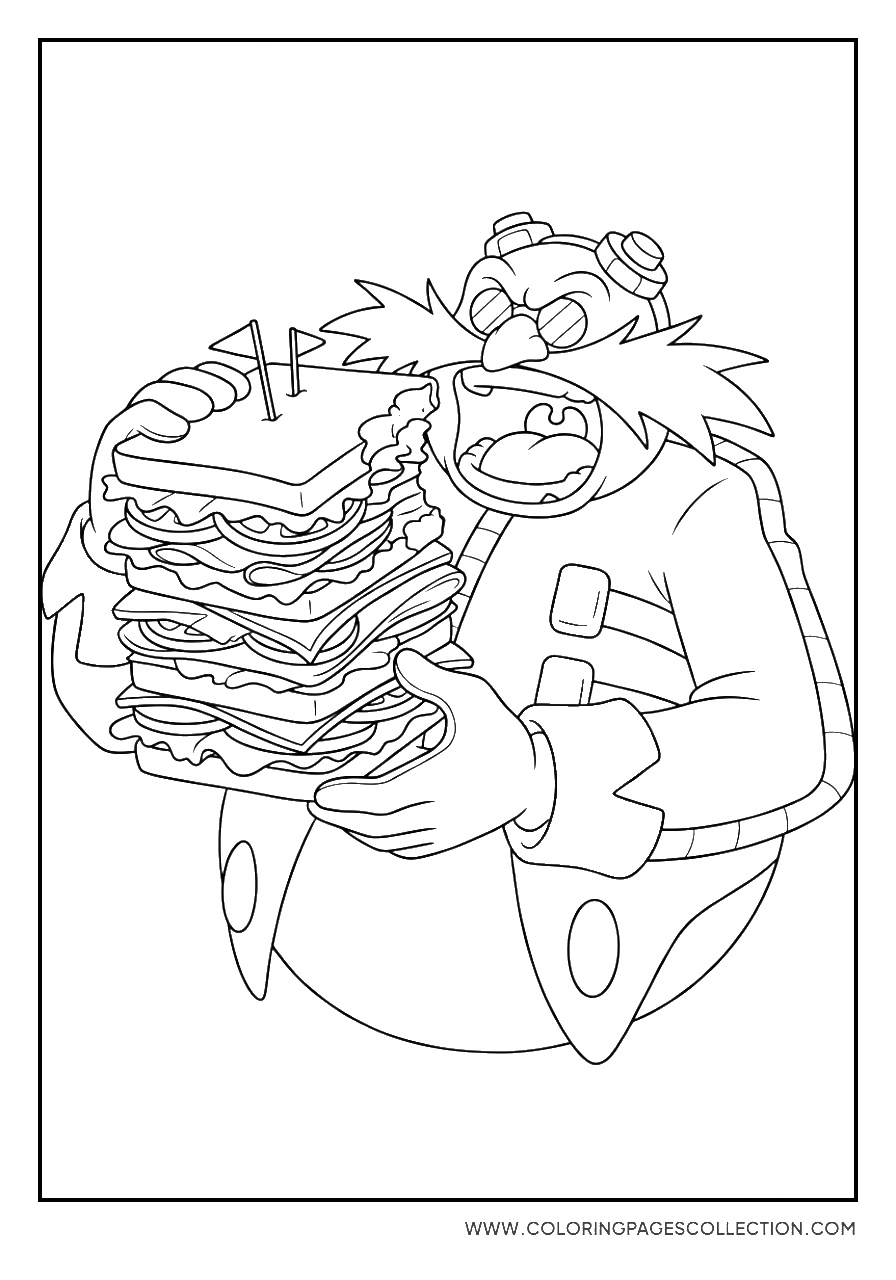 Eggman Eating a Sandwich