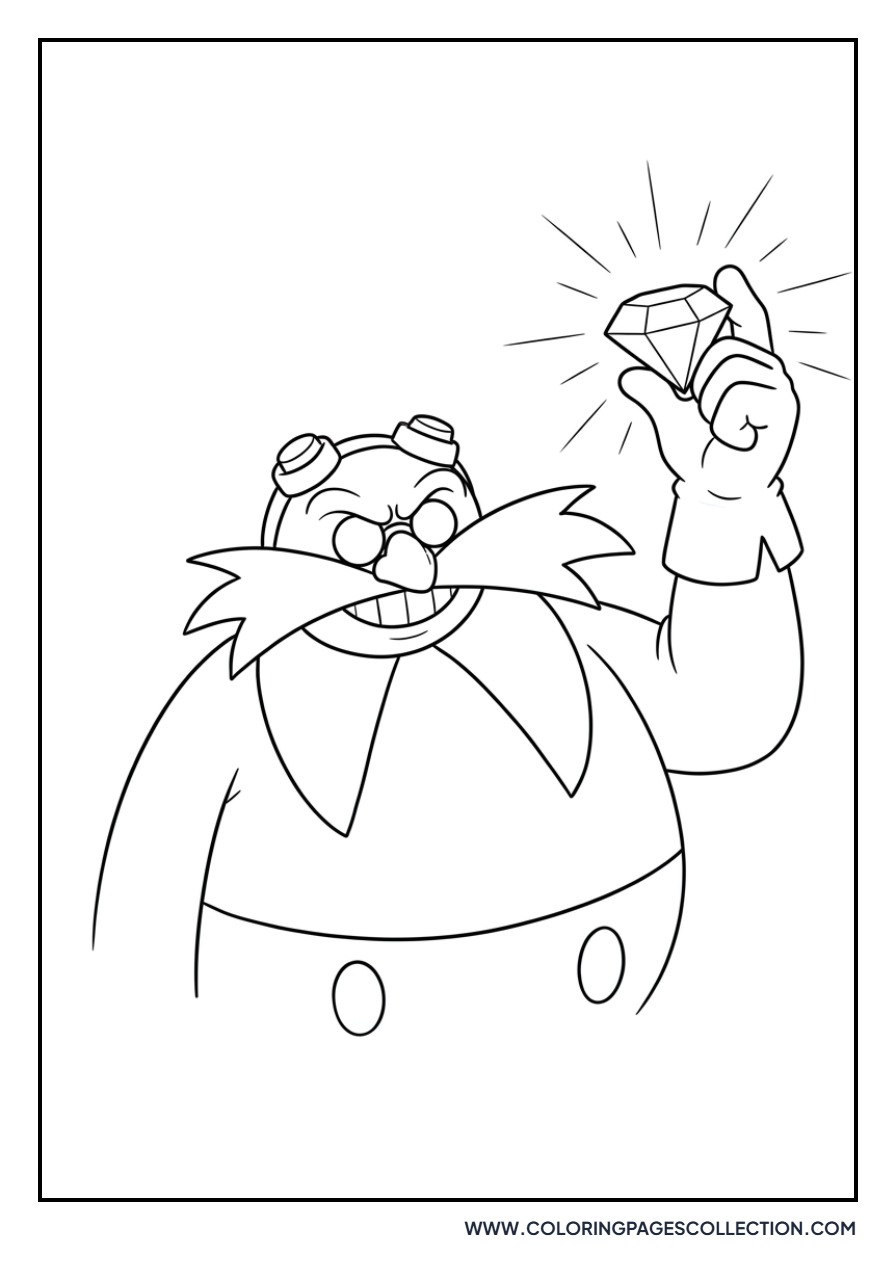Eggman Holding a Chaos Emerald
