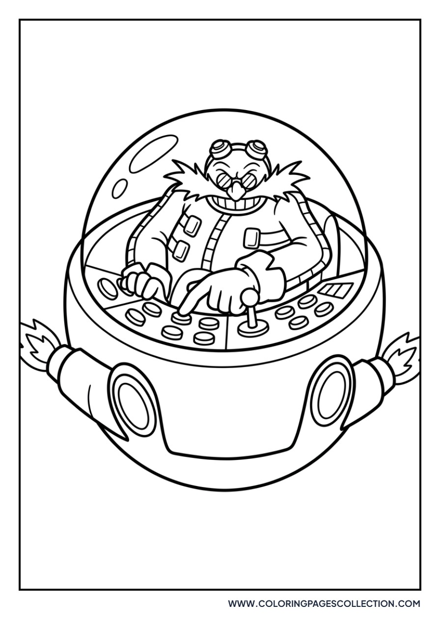 Eggman in the Eggmobile