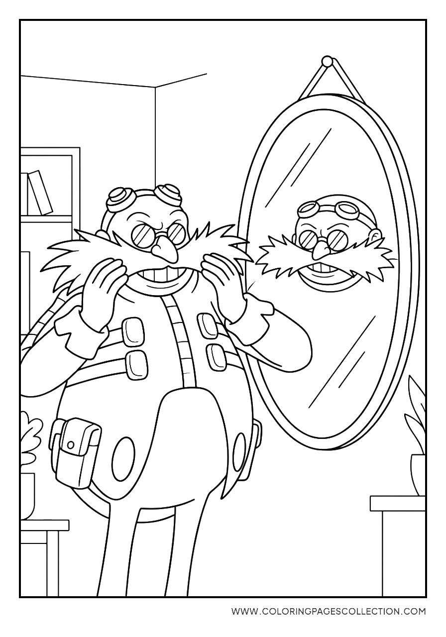 Eggman Looking in a Mirror