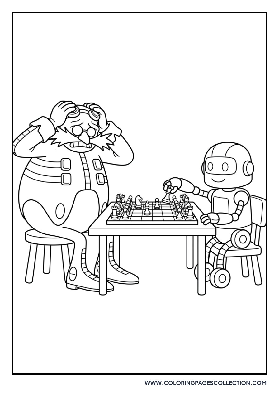 Eggman Playing Chess