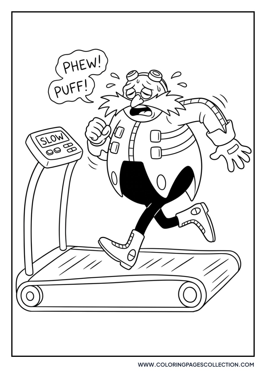 Eggman Running on a Treadmill