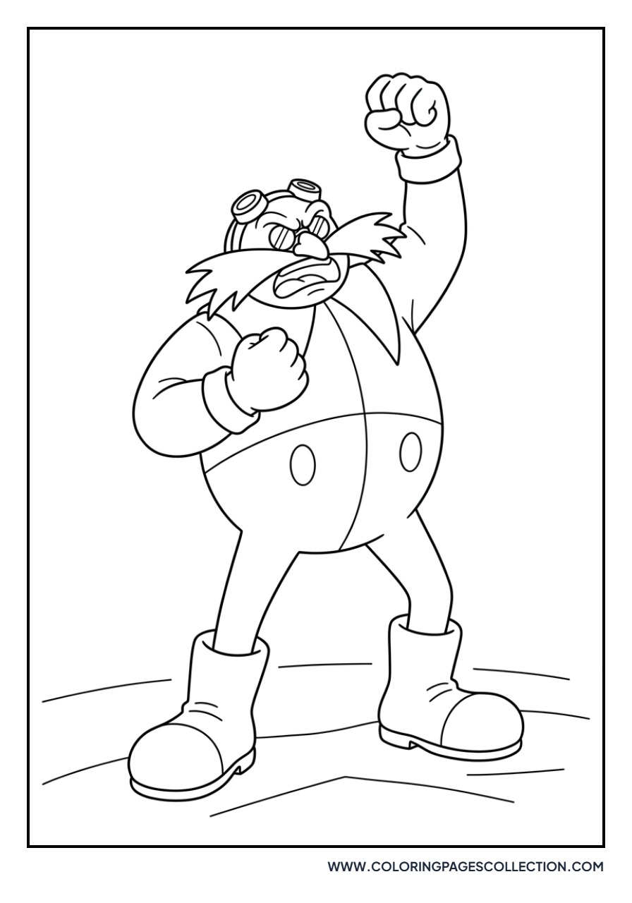 Eggman Shaking His Fist