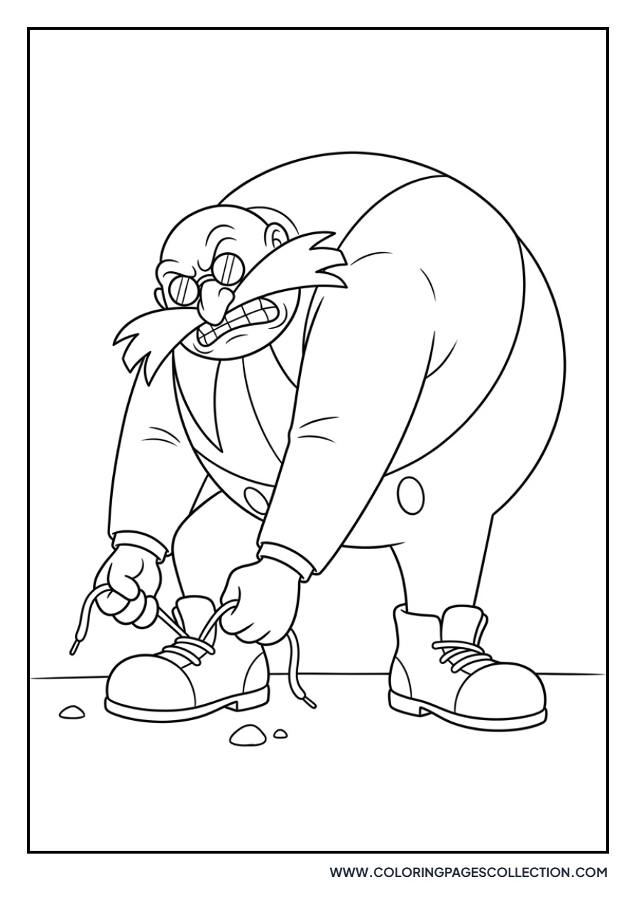 Eggman Tying His Shoes