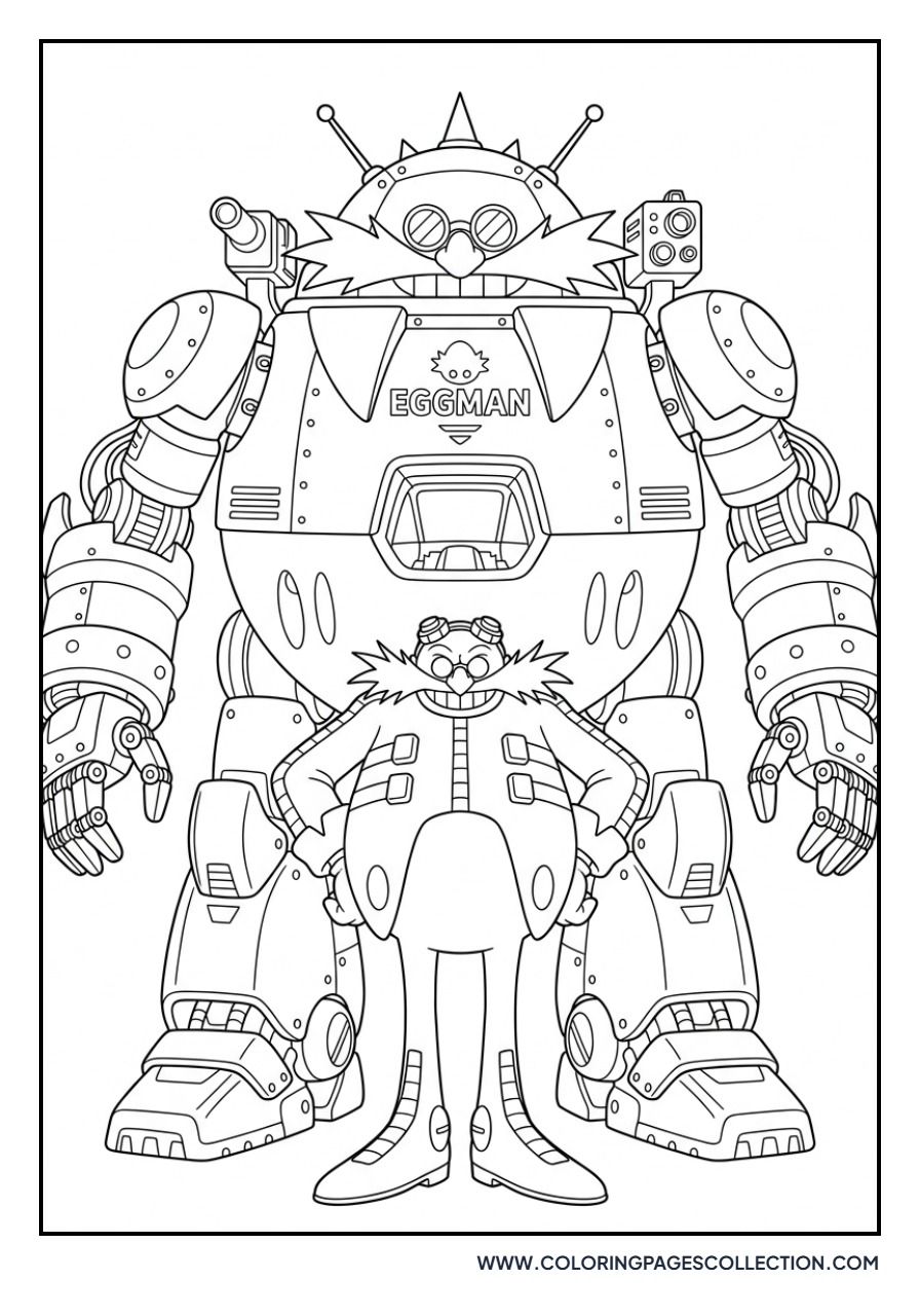 Eggman with a Giant Robot