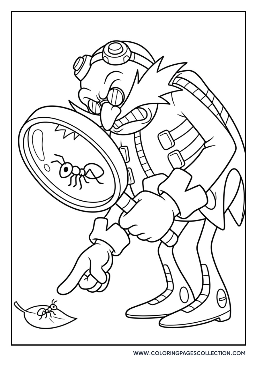 Eggman with a Magnifying Glass