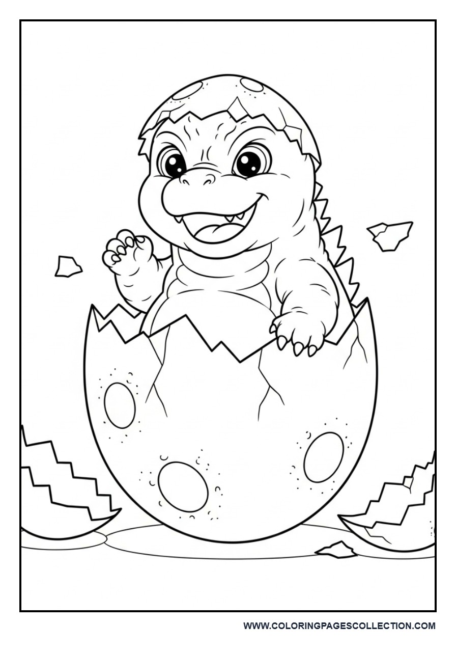 Baby Godzilla Hatching