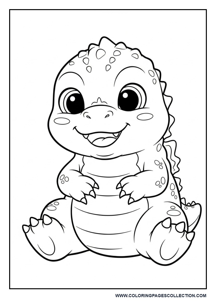 Baby Godzilla Sitting