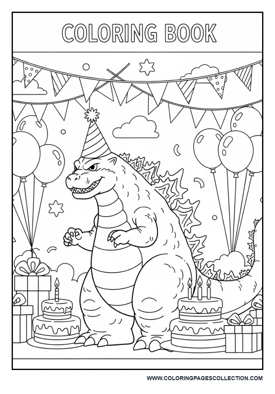 Birthday Party Godzilla