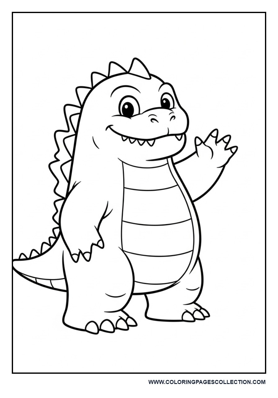 Friendly Cartoon Godzilla