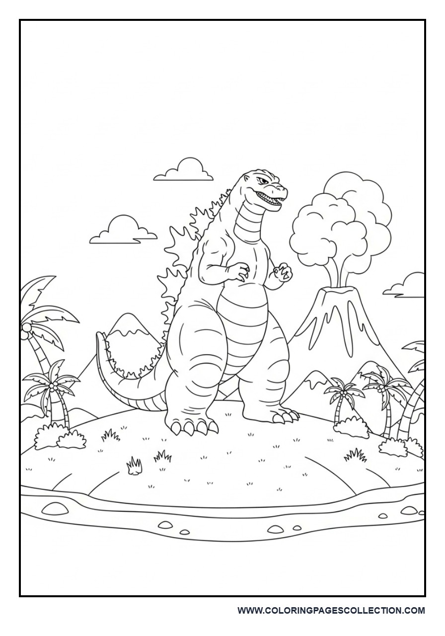 Godzilla Defending Monster Island