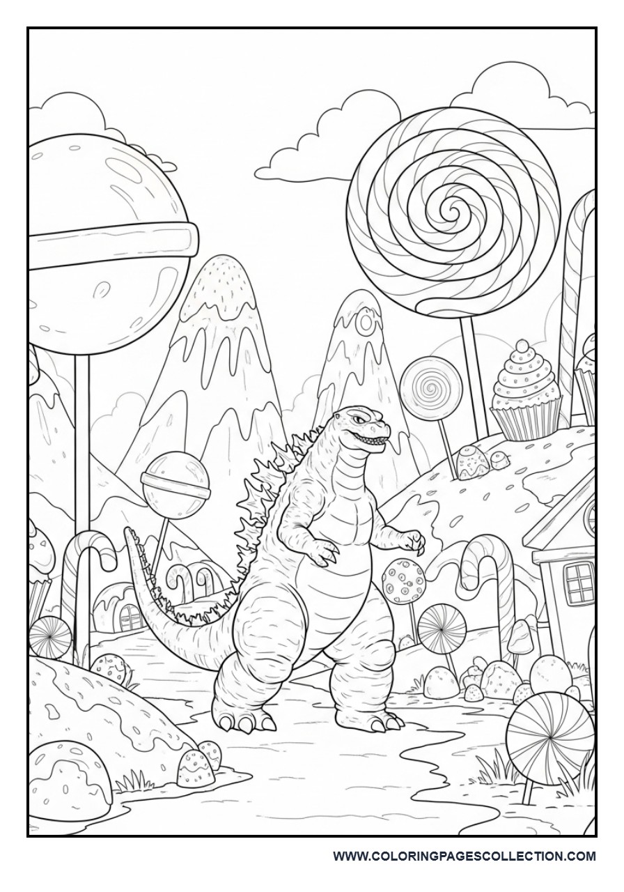 Godzilla in a Candy Land