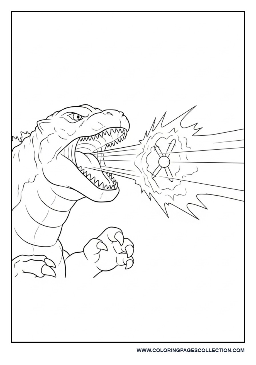 Godzilla Using Atomic Breath