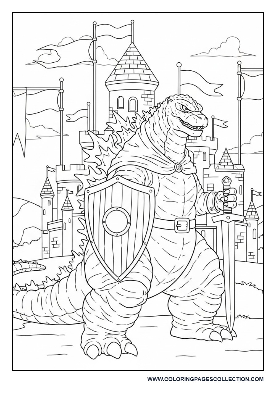 Medieval Knight Godzilla