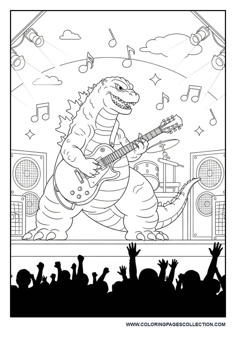 Musician Godzilla Rock Concert