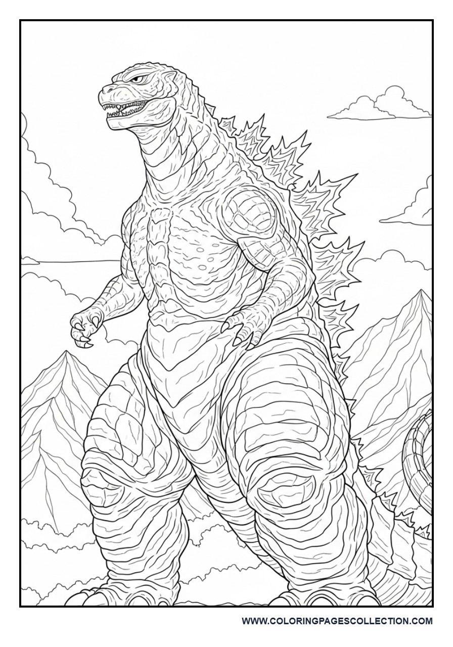 Realistic Godzilla Standing Tall