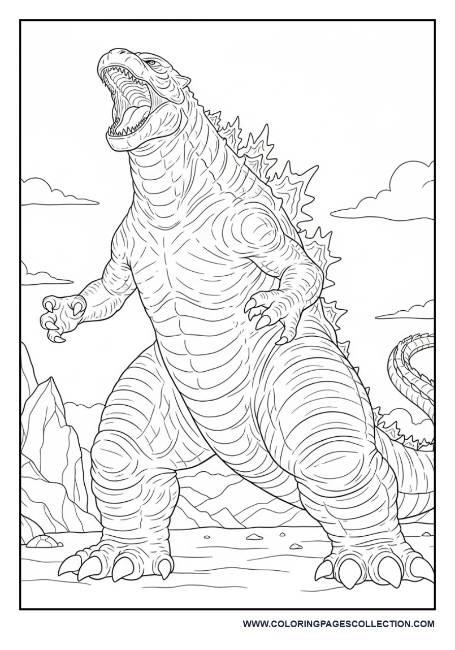 Realistic Roaring Godzilla
