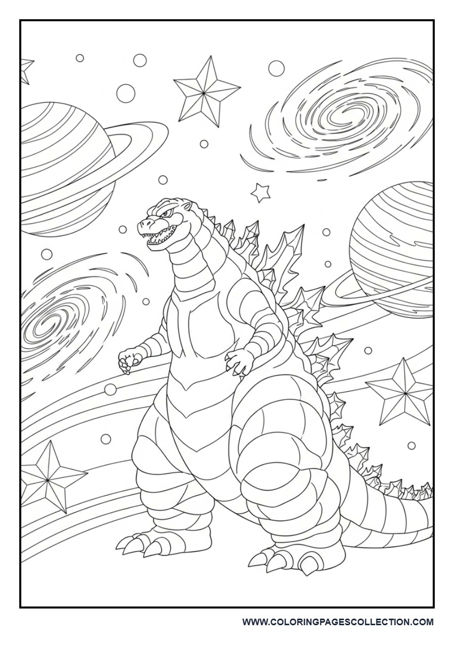 Space Godzilla Among the Stars
