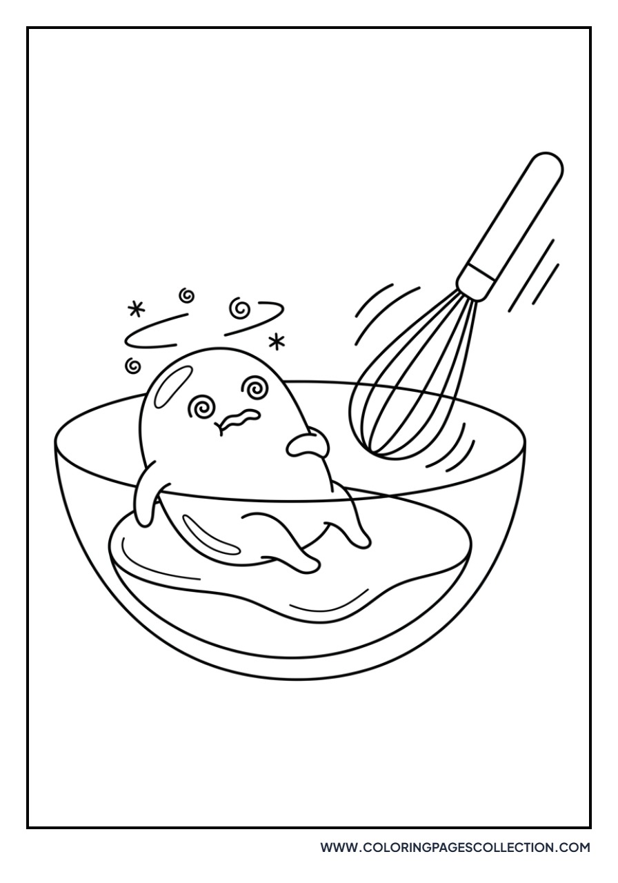 Gudetama Being Whisked