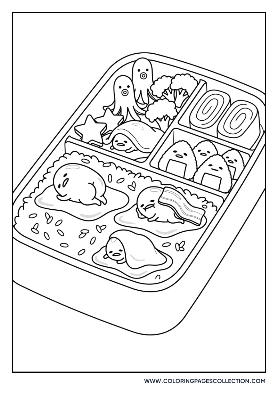 Gudetama in a Bento Box