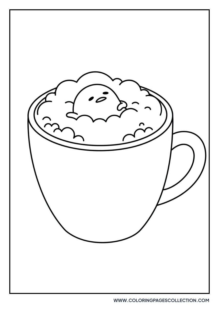 Gudetama in a Cup of Coffee