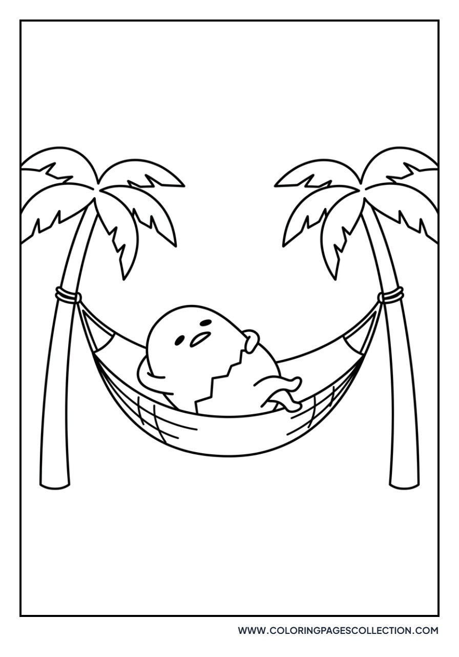 Gudetama in a Hammock