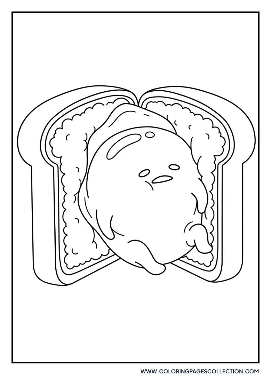 Gudetama in a Sandwich