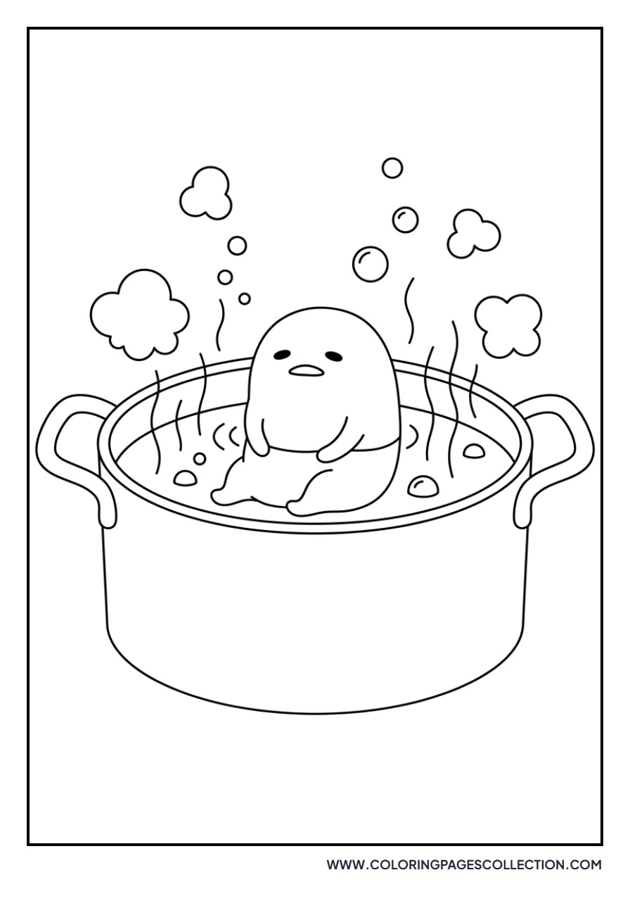 Gudetama in Boiling Water