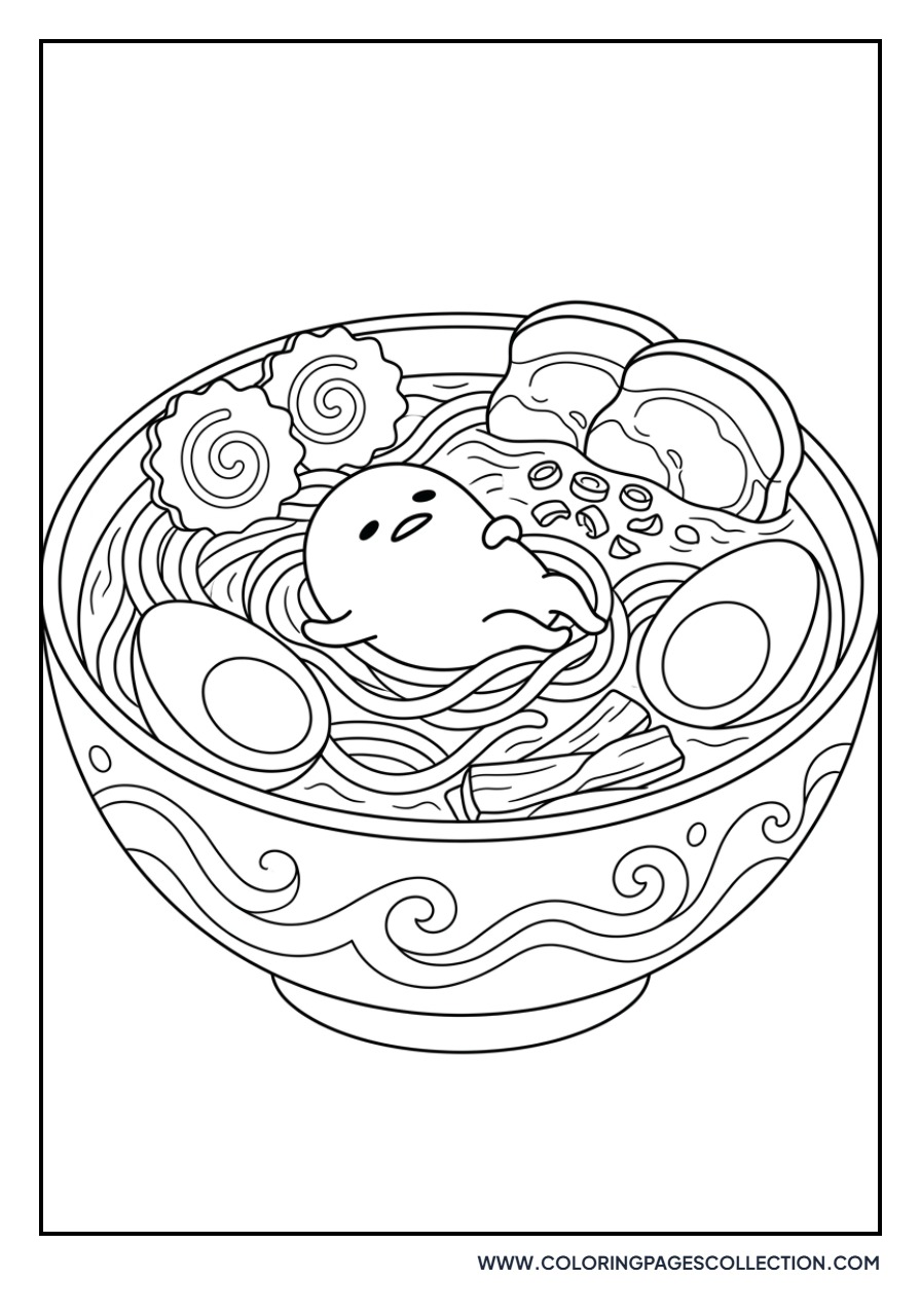 Gudetama in Ramen Bowl