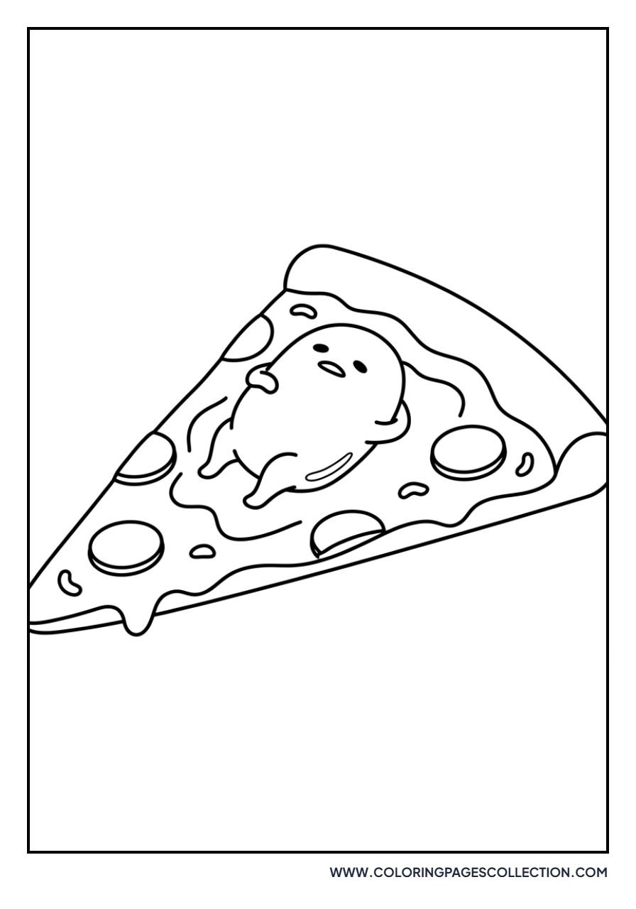 Gudetama on a Pizza