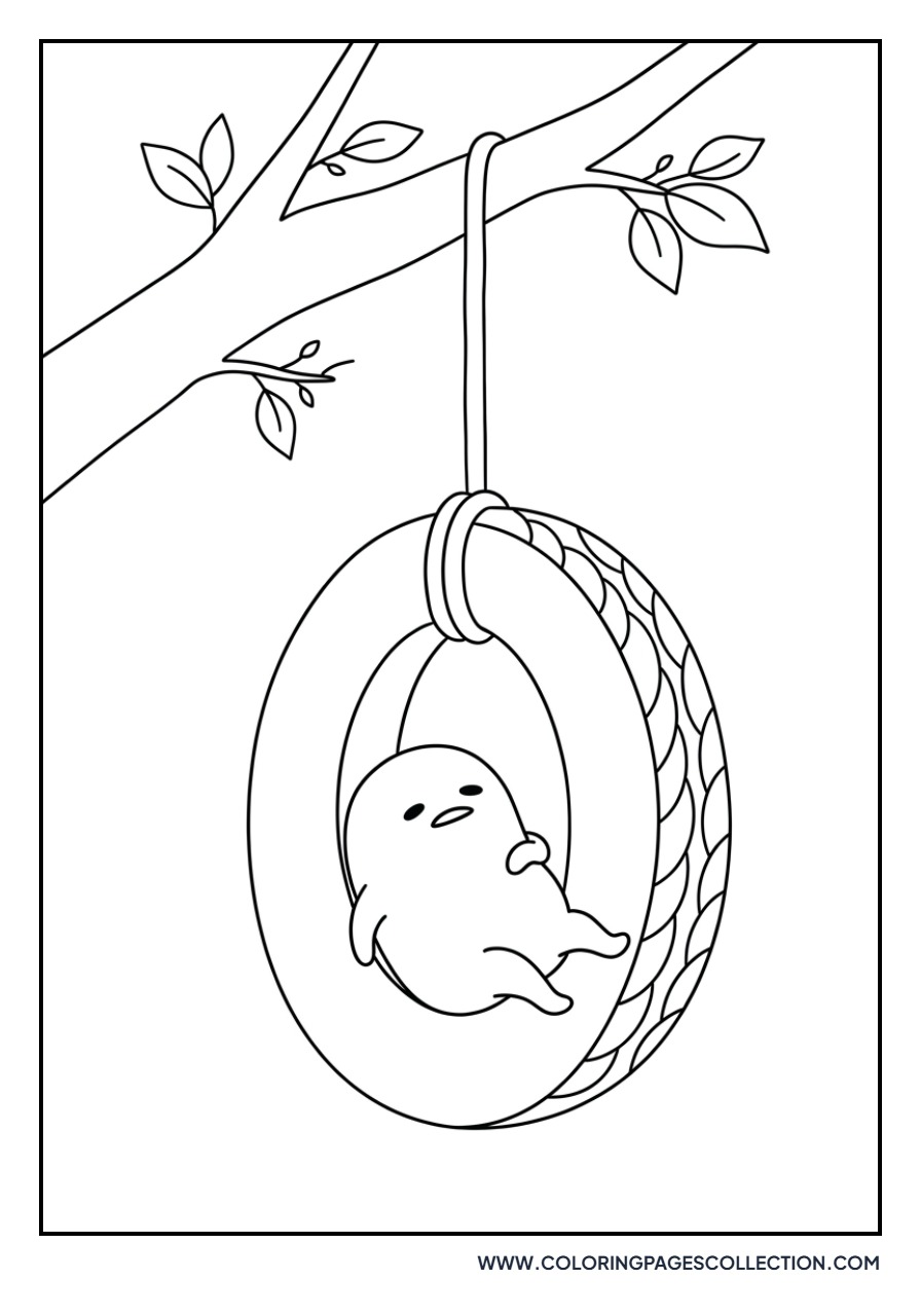 Gudetama on a Swing