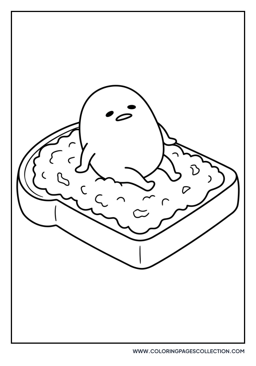 Gudetama on Avocado Toast