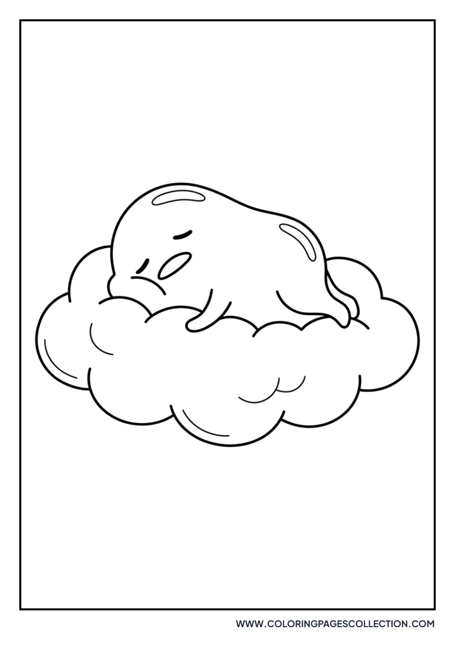 Gudetama Sleeping on a Cloud