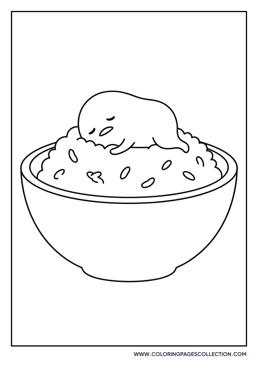 Gudetama Sleeping on Rice