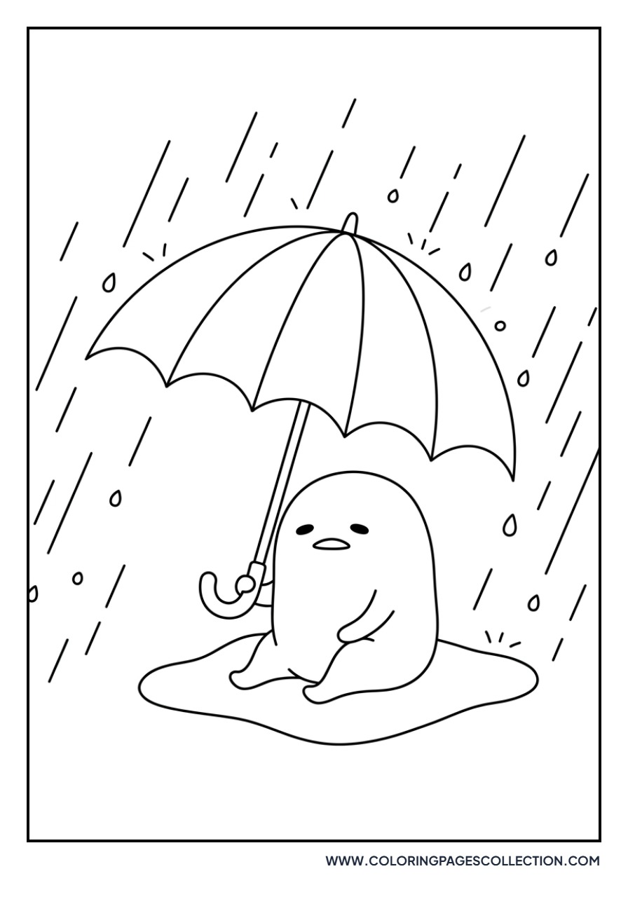 Gudetama under an Umbrella