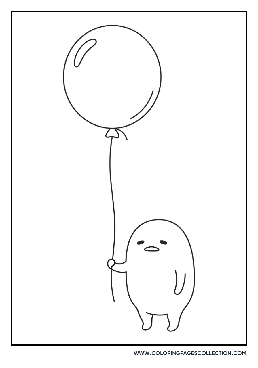Gudetama with a Balloon