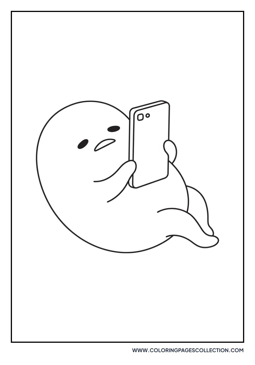 Gudetama with a Phone