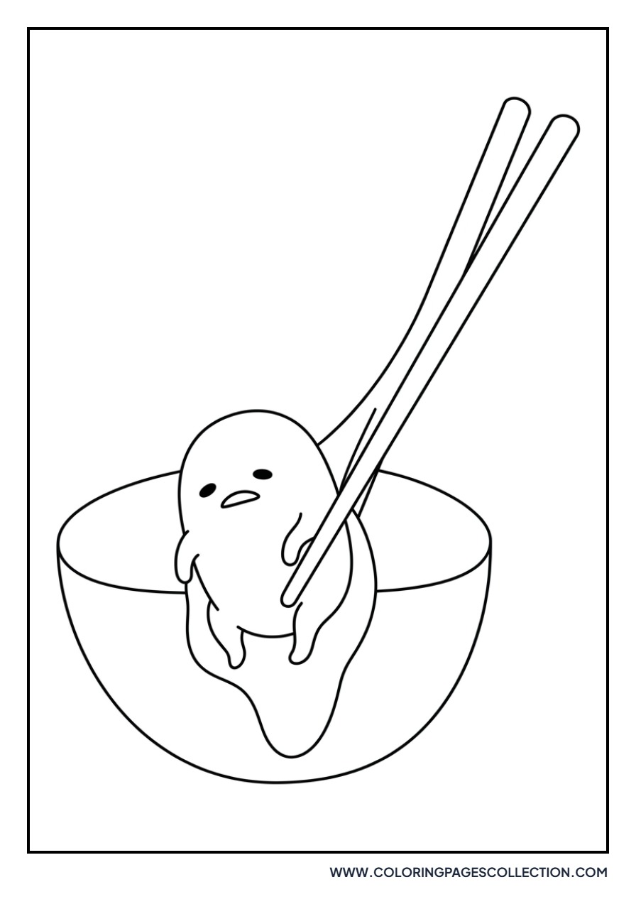Gudetama with Chopsticks