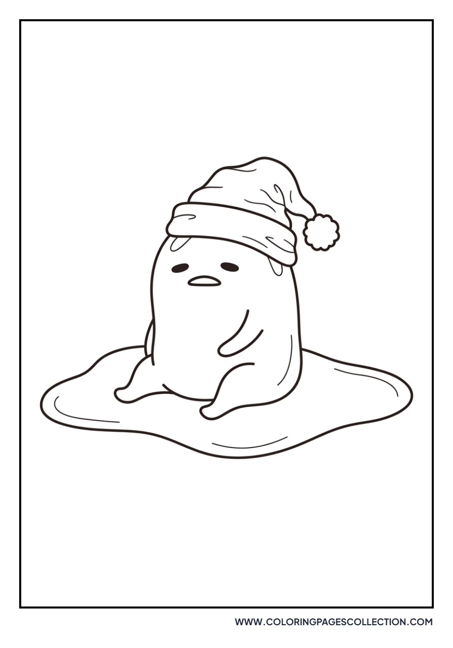 Gudetama with Christmas Hat