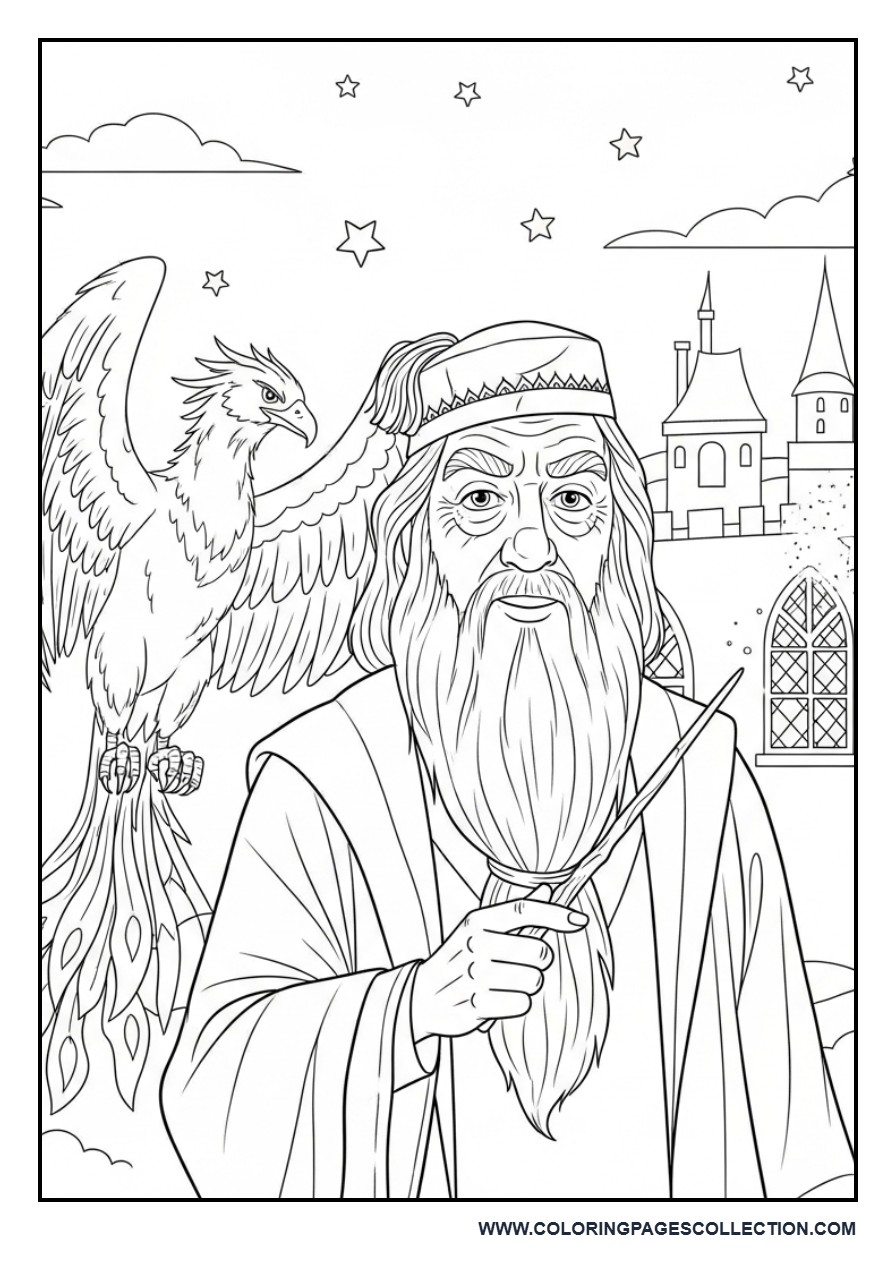 Albus Dumbledore with Phoenix Companion