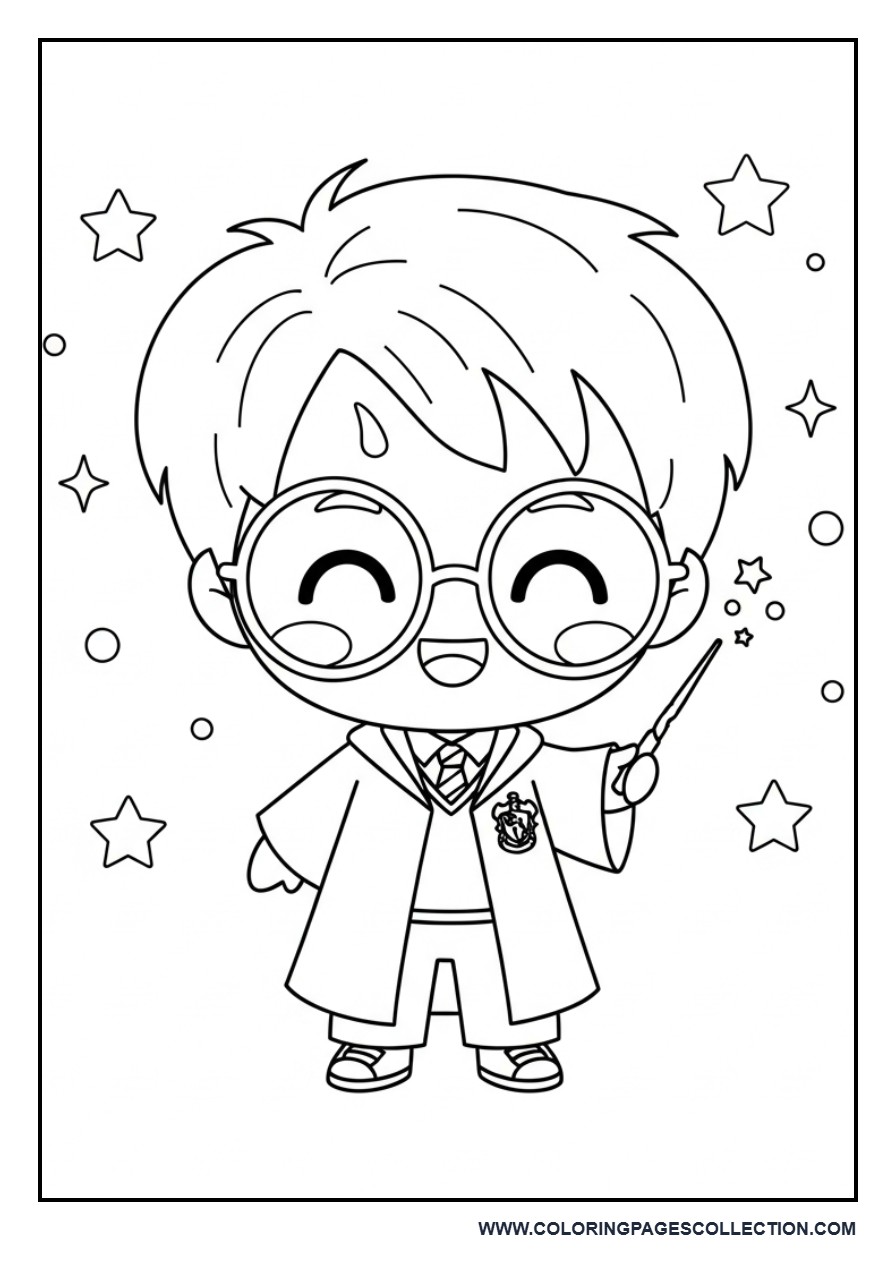 Chibi Harry Potter with Wand