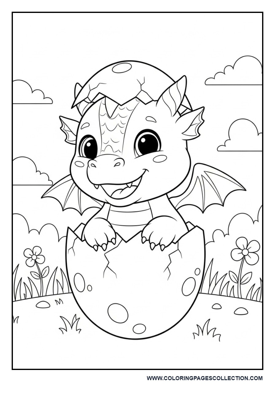 Cute Baby Dragon Hatchling