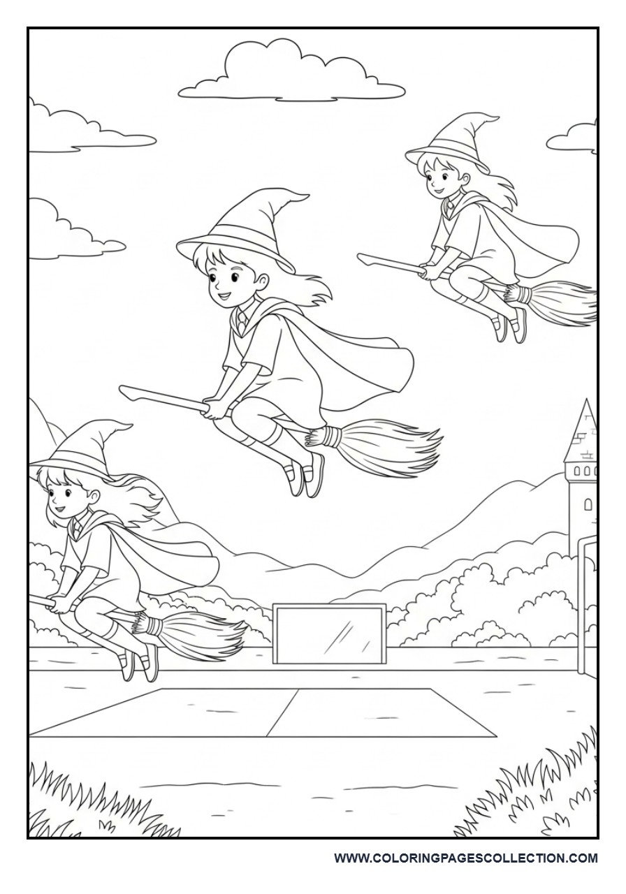 First Broomstick Flying Lesson