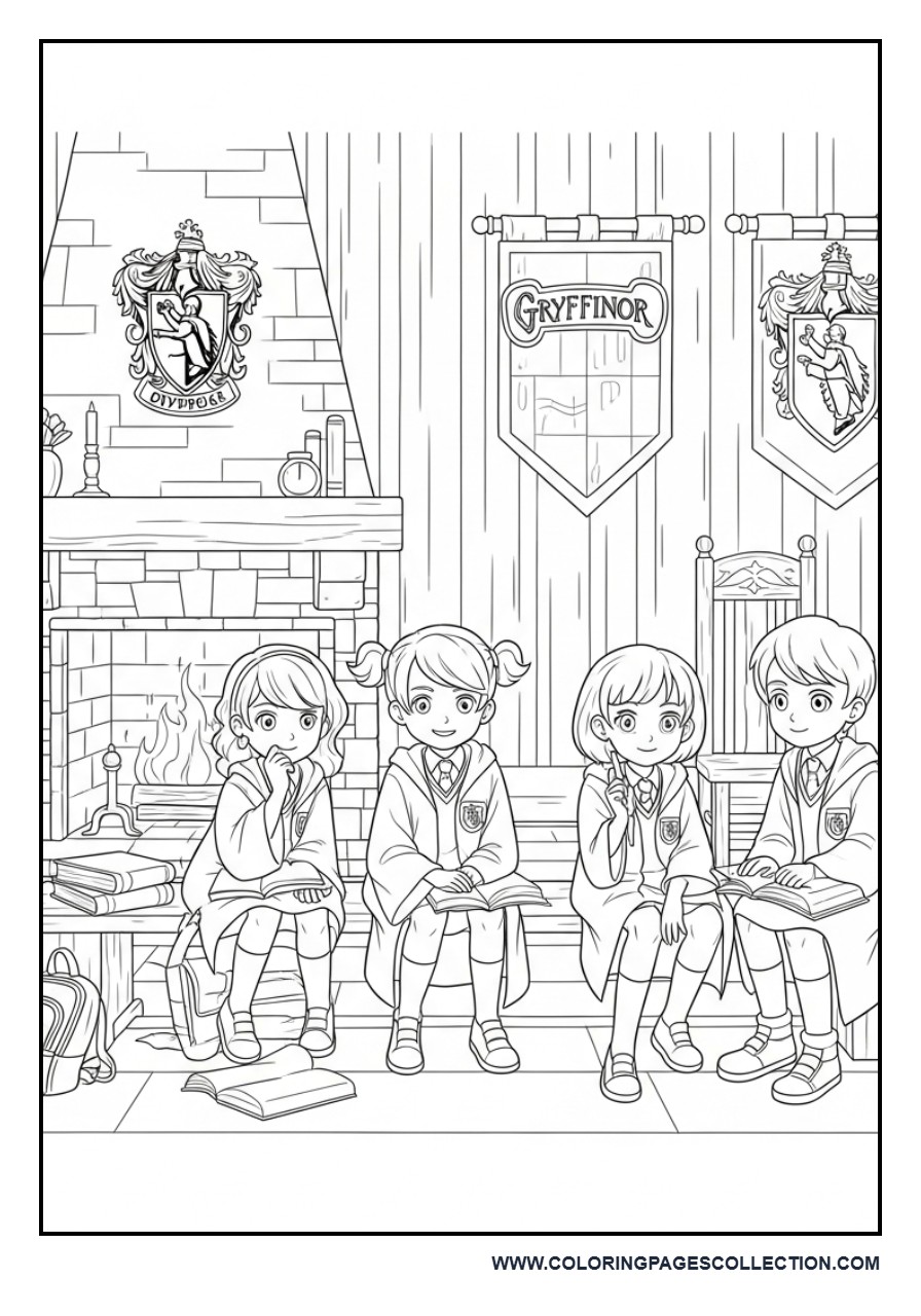 Gryffindor Common Room Gathering