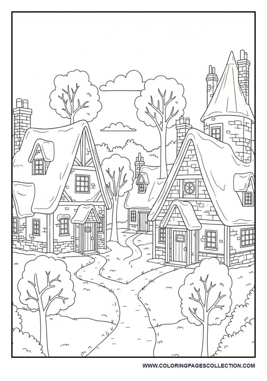 Hogsmeade Village in Winter
