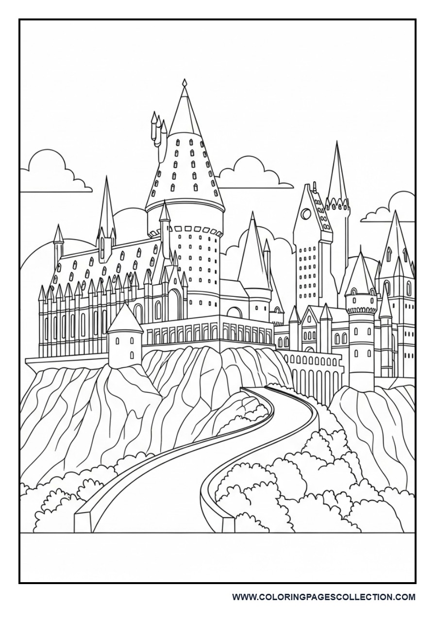 Hogwarts Castle and Pathway