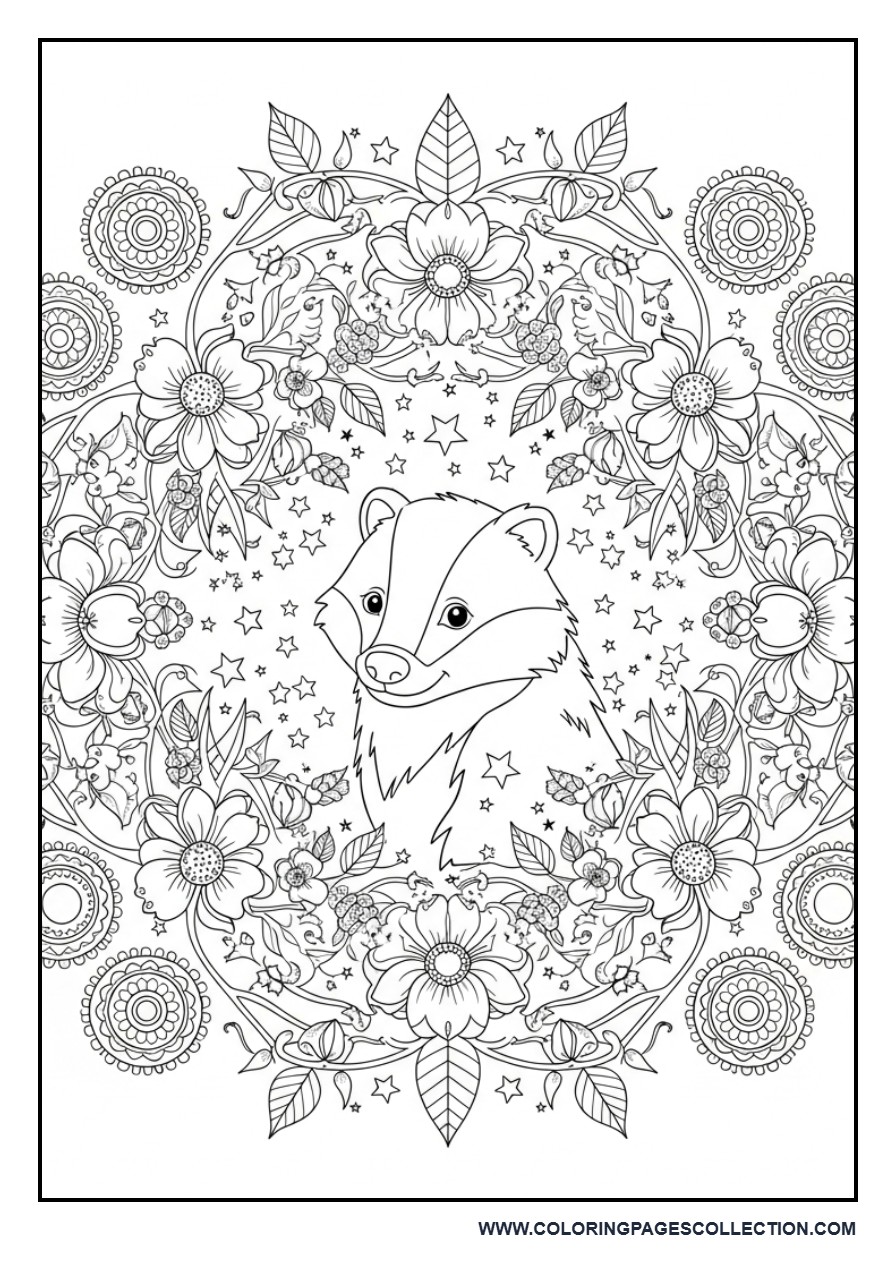 Hufflepuff Nature Mandala