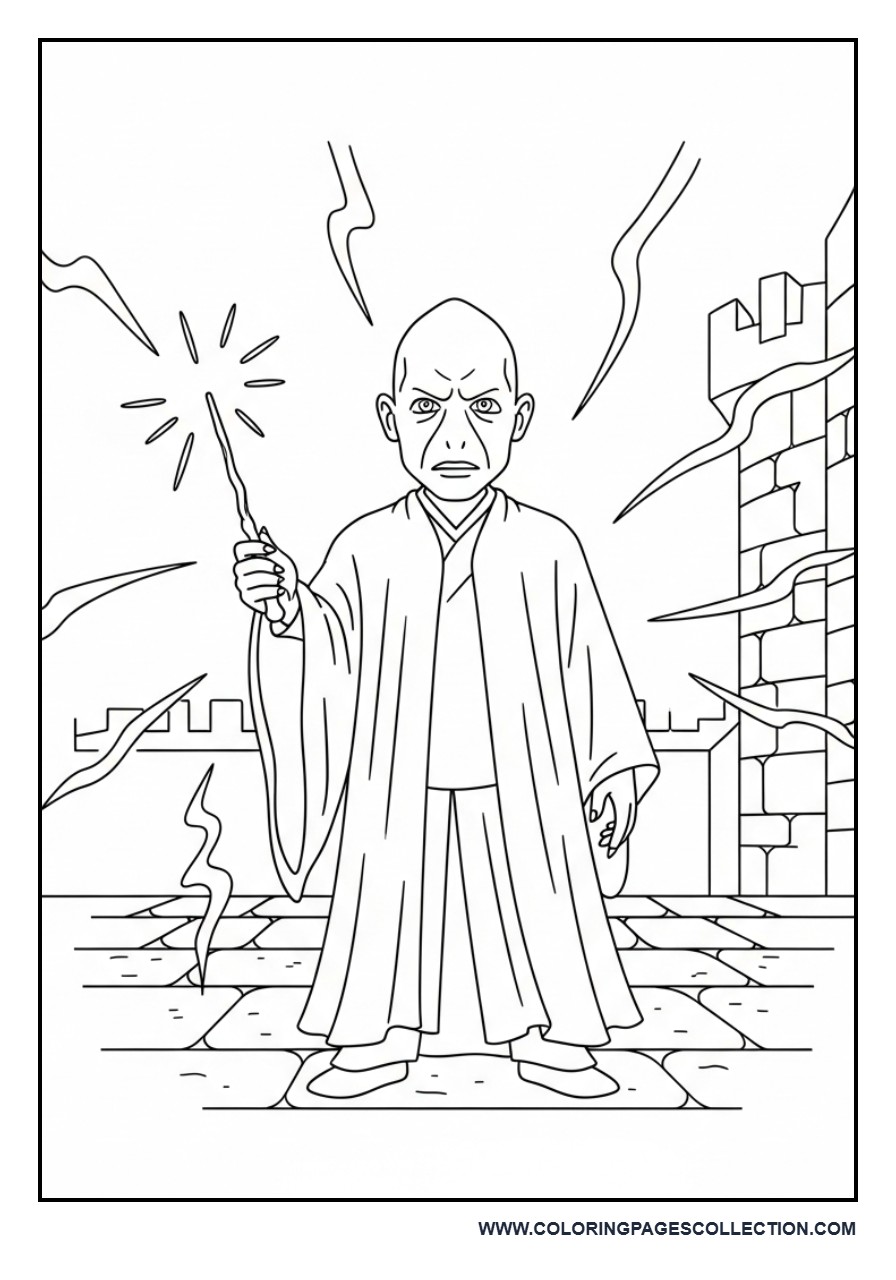 Lord Voldemort with Magic Wand